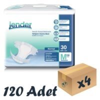 Jender Tekstil Yüzeyli Bel Bantlı Yetişkin Hasta Bezi Medium 30'lu 4 Paket 120 Adet