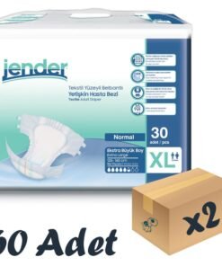 Jender Tekstil Yüzeyli Bel Bantlı Yetişkin Hasta Bezi XLarge 30'lu 2 Paket 60 Adet