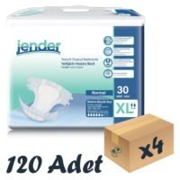 Jender Tekstil Yüzeyli Bel Bantlı Yetişkin Hasta Bezi XLarge 30'lu 4 Paket 120 Adet