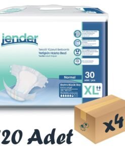 Jender Tekstil Yüzeyli Bel Bantlı Yetişkin Hasta Bezi XLarge 30'lu 4 Paket 120 Adet