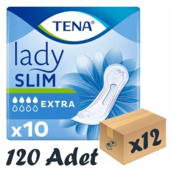 TENA Lady Slim Extra, Kadın Mesane Pedi, 4 Damla, 10'lu 12 Paket 120 Adet