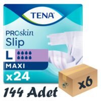 TENA ProSkin Slip Maxi 8 Damla Bel Bantlı Hasta Bezi Büyük Boy (L) 24'lü 6 Paket 144 Adet