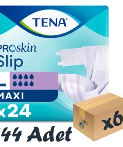 TENA Slip Maxi Bel Bantlı Hasta Bezi, Büyük Boy (L), 8 Damla, 24'lü 6 Paket 144 Adet