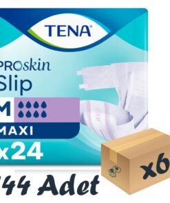 TENA Slip Maxi Bel Bantlı Hasta Bezi, Orta Boy (M), 8 Damla, 24'lü 6 Paket 144 Adet