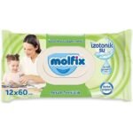 Molfix İzotonik Sulu Islak Mendil Ferah Temizlik 60'lı 12 Paket