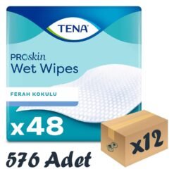 TENA ProSkin 3'ü Bir Arada Vücut Temizleme Havlusu 48'li 12 Paket 576 Adet