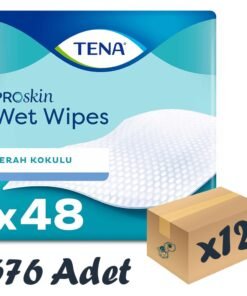 TENA ProSkin 3'ü Bir Arada Vücut Temizleme Havlusu 48'li 12 Paket 576 Adet