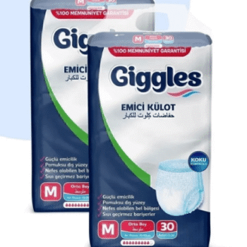 Giggles Yetişkin Emici Külot Medium 30'lu 2 Paket 60 Adet