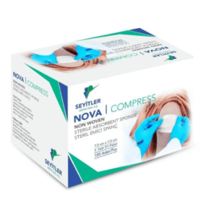 Nova Non Woven Steril Gaz Kompres 7,5cm x 7,5cm 4 Katlı 100'lü Paket (5x20 Adet)