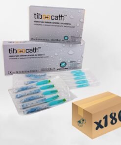 TibooCath Kendinden Kayganlaştırıcılı Su Soketli Steril Jelli Sonda 10-40 180'li Paket