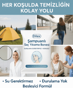 Dilex Kendinden Şampuanlı & Durulama Gerektirmeyen Saç Yıkama Bonesi