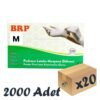 BRP Lateks Pudrasız Muayene Eldiveni 20 Kutu 2000 Adet Medium