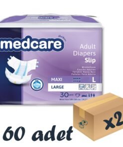 Medcare Maxi Bel Bantlı Hasta Bezi 8 Damla Large Büyük Boy L Beden 30'lu 2 Paket 60 Adet