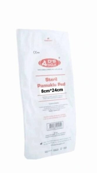Damla Sağlık Steril Pamuklu Ped 8cm x 24cm