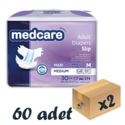 Medcare Maxi Bel Bantlı Hasta Bezi 8 Damla Medium Orta Boy M Beden 30'lu 2 Paket 60 Adet