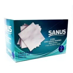 Sanus Steril Emici Spanç Kompres 7,5cm x 7,5cm 4 Katlı 100'lü Paket (5x20 Adet)
