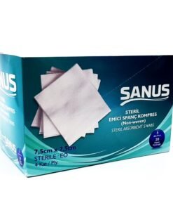 Sanus Steril Emici Spanç Kompres 7,5cm x 7,5cm 4 Katlı 100'lü Paket (5x20 Adet)