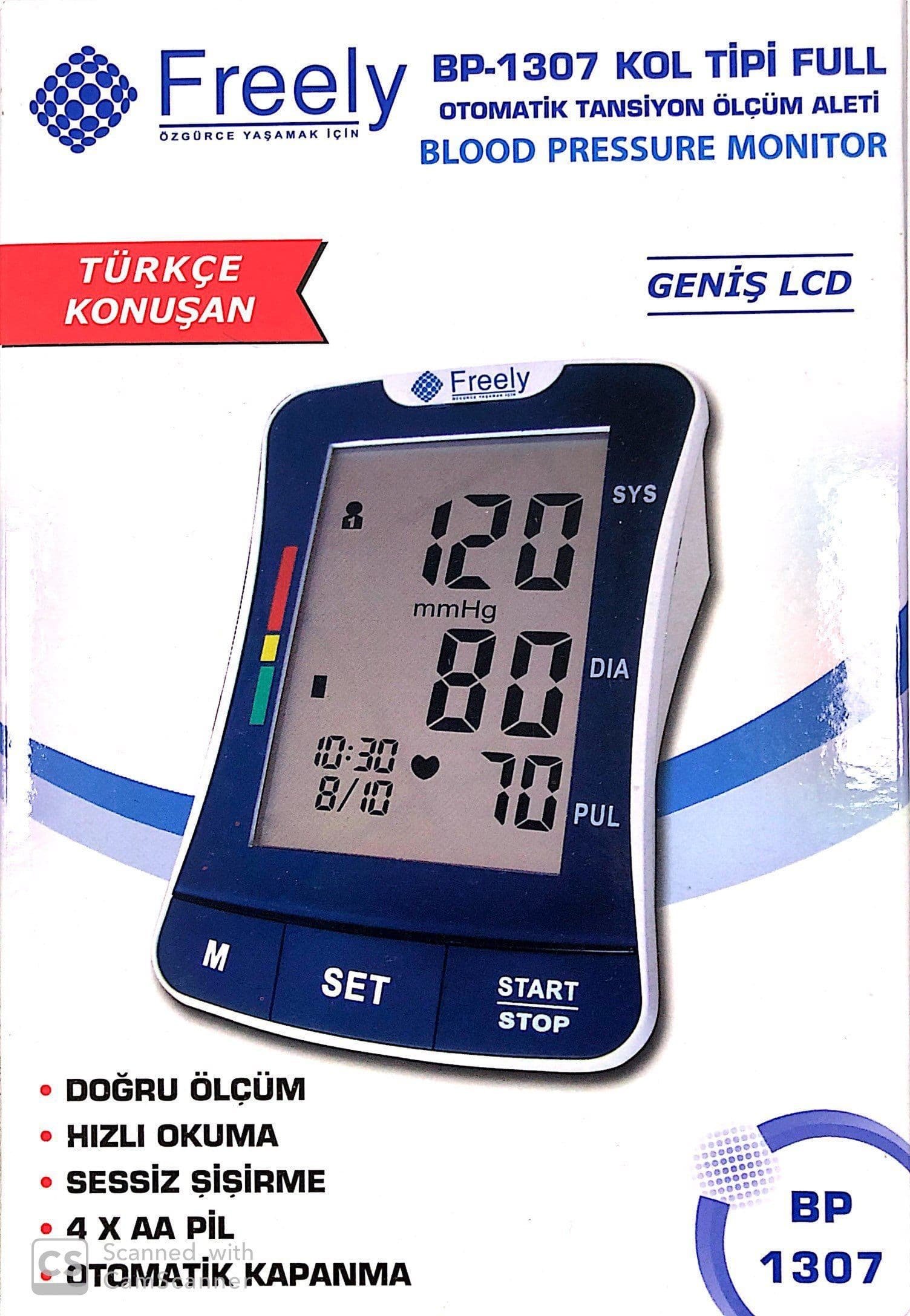 Freely BP-1307 Üst Koldan Ölçer Konuşan Tansiyon Aleti - Görsel 2