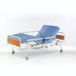 2 Motorlu Tabanca Korkuluklu Hasta Karyolası H222-D (Antidekübit Lazer Kesim Sıvı Geçirmez Kılıflı Yatak Dahil 12cm)