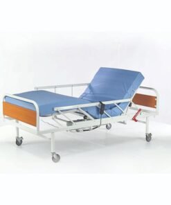 2 Motorlu Tabanca Korkuluklu Hasta Karyolası H222-D (Antidekübit Lazer Kesim Sıvı Geçirmez Kılıflı Yatak Dahil 12cm)