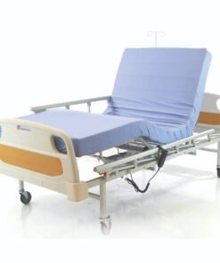 2 Motorlu ABS Başlıklı Alüminyum Tabanca Korkuluklu Hasta Karyolası H224-AP (10cm Eko Yatak Dahil)