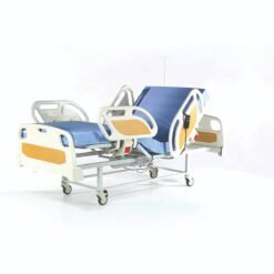2 Motorlu ABS Plastik Başlıklı ve Korkuluklu Hasta Karyolası H225-ABS (12cm Antidekübit Lazer Kesim Sıvı Geçirmez Kılıflı Yatak Dahil)