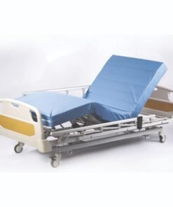 3 Motorlu Alüminyum Korkuluklu ABS Plastik Başlıklı Hasta Karyolası H325-AL (12cm Antidekübit Lazer Kesim Sıvı Geçirmez Kılıflı Yatak Dahil)