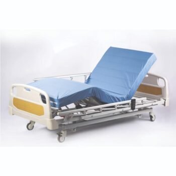 3 Motorlu Alüminyum Korkuluklu ABS Plastik Başlıklı Hasta Karyolası H325-AL (12cm Antidekübit Lazer Kesim Sıvı Geçirmez Kılıflı Yatak Dahil)