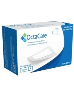 OctaCare Nonwoven Steril Pedli Esnek Yara Örtüsü 5cm x 7,5cm 50'li Kutu