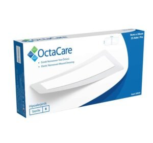 OctaCare Nonwoven Steril Pedli Esnek Yara Örtüsü  9cm x 20cm 25'li Kutu