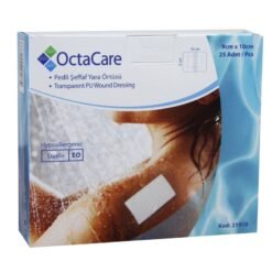 OctaCare Şeffaf Pedli Su Geçirmez Yara Örtüsü 9cm x 10cm Steril Tekli Paket