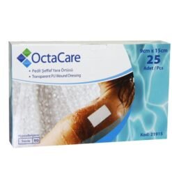 OctaCare Şeffaf Pedli Su Geçirmez Yara Örtüsü 9cm x 15cm Tekli Steril Paket