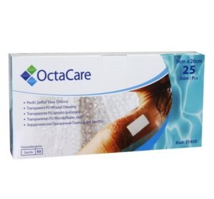 OctaCare Şeffaf Pedli Su Geçirmez Yara Örtüsü 9cm x 20cm Tekli Steril Paket