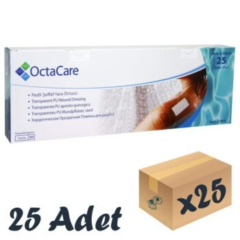 OctaCare Şeffaf Su Geçirmez Yara Örtüsü 9cm x 30cm 25'li Steril Paket