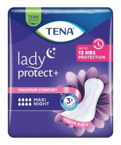 TENA Lady Maxi Night, Kadın Gece Mesane Pedi, 8 Damla, 12'li Paket