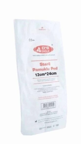 Damla Sağlık Steril Pamuklu Ped 12cm x 24cm