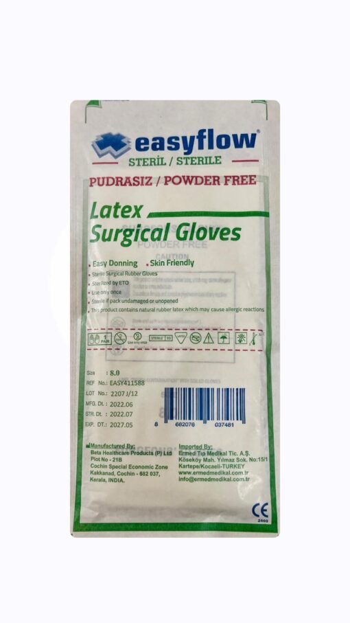 Easyflow Lateks Cerrahi Eldiven Steril Pudrasız- 8,0 Numara