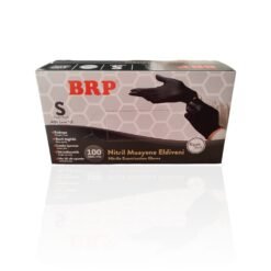 BRP Siyah Nitril Pudrasız Eldiven 100 Adet Small