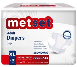 Metset Ekonomik Bel Bantlı Hasta Bezi 5,5 Damla XLarge En Büyük Boy XL Beden 30'lu Paket