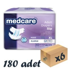 Medcare Maxi Bel Bantlı Hasta Bezi 8 Damla XLarge En Büyük Boy XL Beden 30'lu 6 Paket 180 Adet