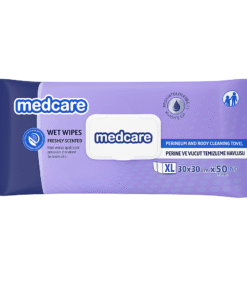 Medcare Perine ve Vücut Temizleme Havlusu – XL Boy (30x30 cm) 50'li Paket