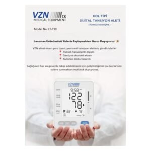 VZN LT-P30 Konuşan Dijital Tansiyon Aleti – Kol Tipi Geniş Manşon & Işıklı LCD Ekran