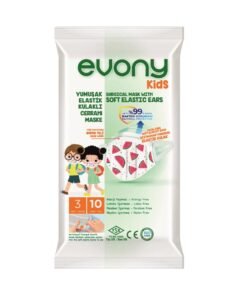 Evony Kids Yumuşak Elastik Kulaklı Cerrahi Çocuk Maskesi 10'lu Paket