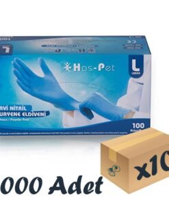 Has-Pet Mavi Nitril Eldiven Large 100’lü 10 Paket 1000 Adet
