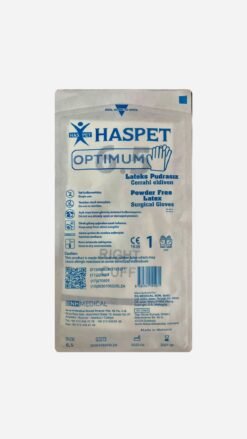 Has-Pet Optimum Lateks Pudrasız Cerrahi Steril Eldiven 1 Çift - 6.5 Numara