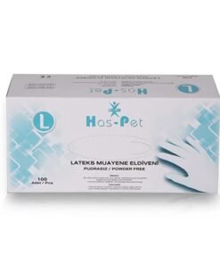 Has-Pet Lateks Muayene Eldiveni Pudrasız 100 Adet Large
