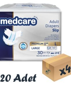 Medcare Premium Bel Bantlı Hasta Bezi 6 Damla Large Büyük Boy L Beden 30'lu 4 Paket 120 Adet
