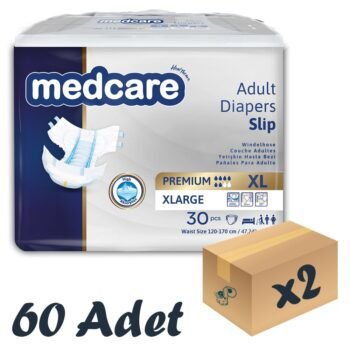 Medcare Premium Bel Bantlı Hasta Bezi 6 Damla XLarge En Büyük Boy XL Beden 30'lu 2 Paket 60 Adet