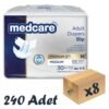 Medcare Premium Bel Bantlı Hasta Bezi 6 Damla Medium Orta Boy M Beden 30'lu 8 Paket 240 Adet