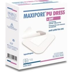 Maxipore PU Dress Pedli Şeffaf Steril Su Geçirmez Yara Örtüsü 10cm x 10cm Tekli Steril Paket